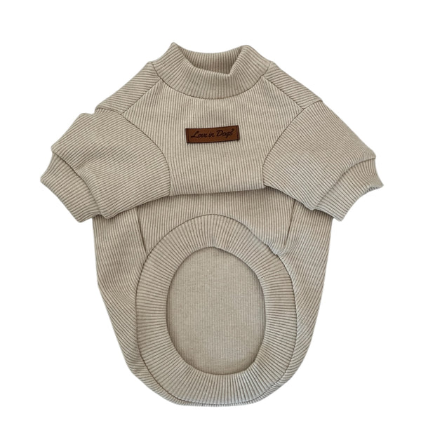 Love in Dogs Ivory Basic köpek tişörtü