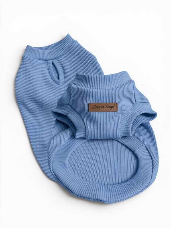 Essential Tee | Powder Blue Kolsuz Köpek T-shirt
